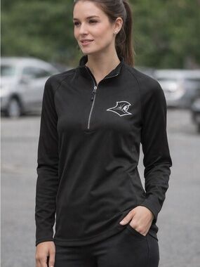Cutter & Buck Black Women's Quarter-Zip Performance Pullover